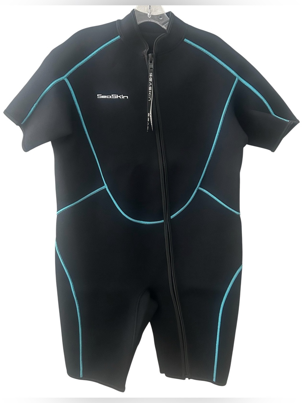 SEASKIN Men's Black Shorty Front Zip Wetsuit Size 3XL